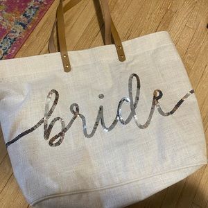 Bride tote and clutch